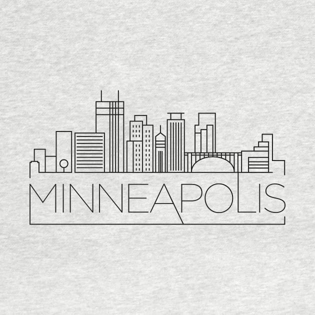 Minneapolis Minimal Skyline by kursatunsal